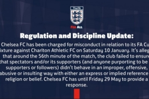 英足总官方：对阵查尔顿时切尔西球迷有不当行为，对他们提出指控