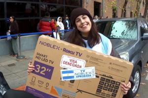 阿根廷当地活动：赴美签证被拒，可免费领取一台电视机观赛
